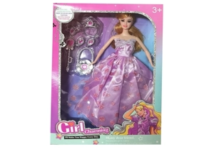 High-grade 11.5-inch movable hand solid body grand wedding Barbie with crown blister accessories