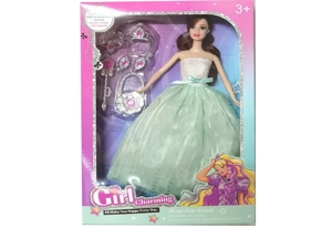 High-grade 11.5-inch movable hand solid body grand wedding Barbie with crown blister accessories