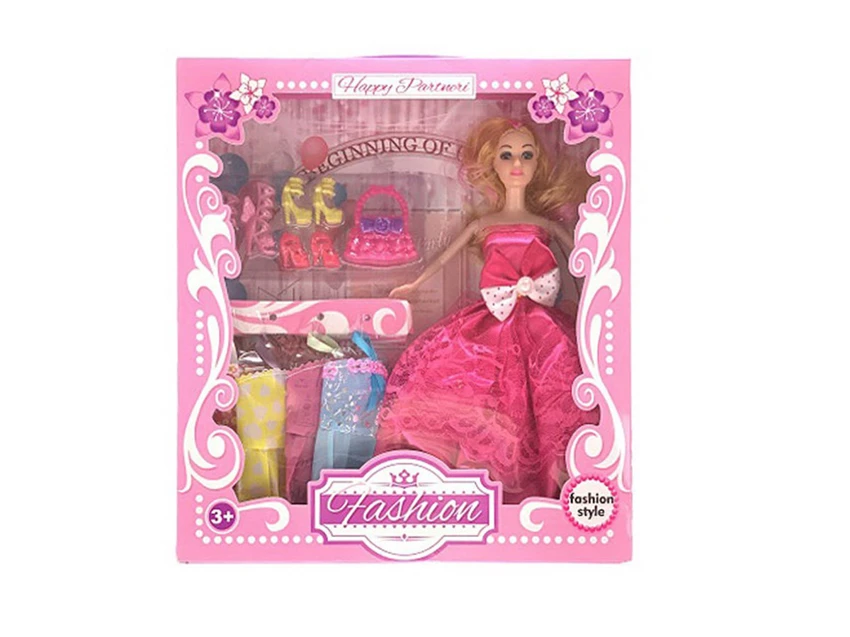 11.5-inch movable hand solid body wedding dress Barbie with handbag blister pieces and hanging dresses