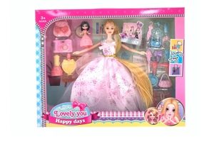 High-grade 11.5-inch movable hand solid body grand wedding Barbie with perfume bottle blisters, mini doll boxes and umbrella blister accessories