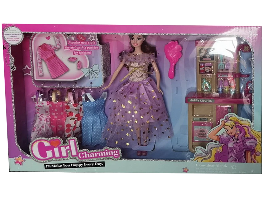 High-grade 11.5-inch movable hand solid body grand wedding Barbie with cabinet blister accessories and comb parts