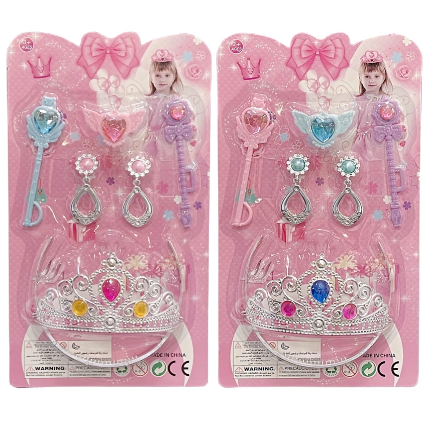 High-grade PVC accessory new teardrop crown + small ornament set, random color