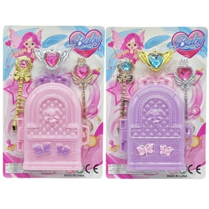 High-grade PVC electroplated ornaments + large trolley case, random color
