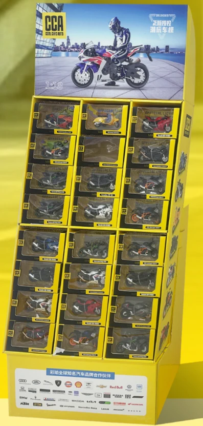1:18 Mixed Motorcycles with Paper Display Stand (48 Pieces)