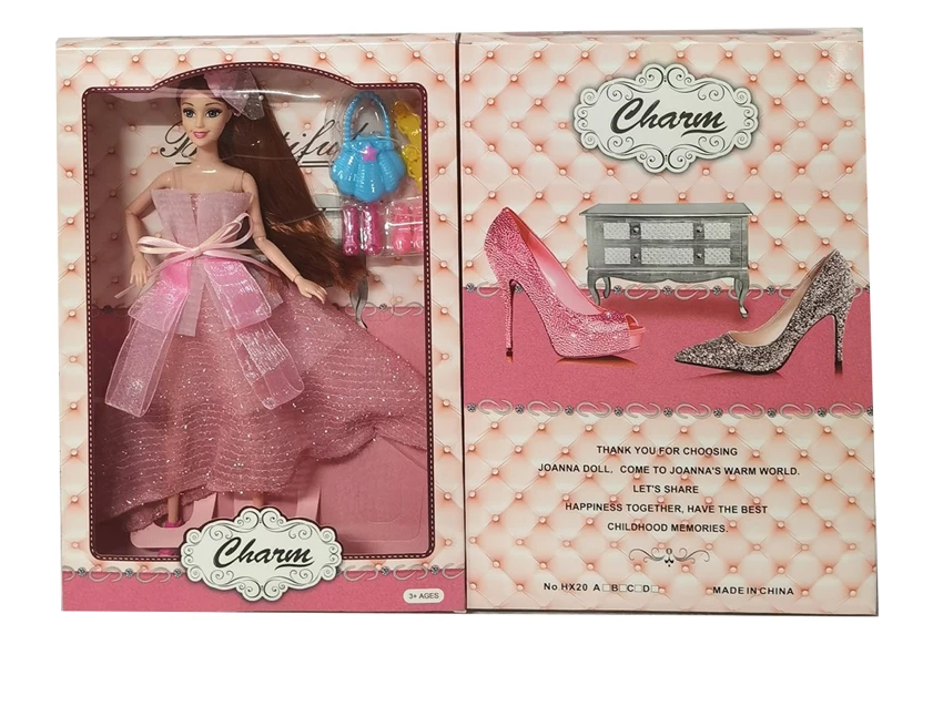 High-grade 11.5-inch 9-joint solid body fashion wedding Barbie with handbag and shoe blister accessories