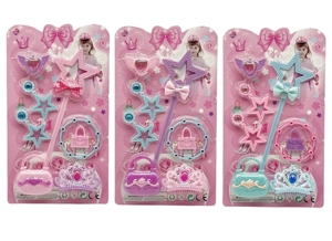 High-grade PVC accessory solid bow five-pointed star scepter ornament set, random mixed colors