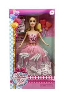 11.5-inch movable hand solid body Barbie with balloon accessories