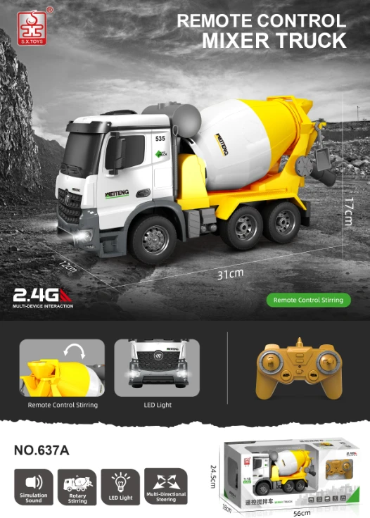 1:18 Remote Control Mixer Truck