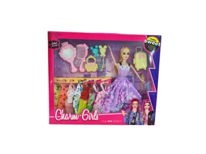 High-grade 11.5-inch movable hand solid body grand wedding Barbie with combs, mirrors, large blister parts and small suitcase accessories