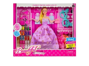 High-grade 11.5-inch 9-joint solid body grand wedding Barbie with shoe blister accessories, big glasses, small bags and hanging dresses