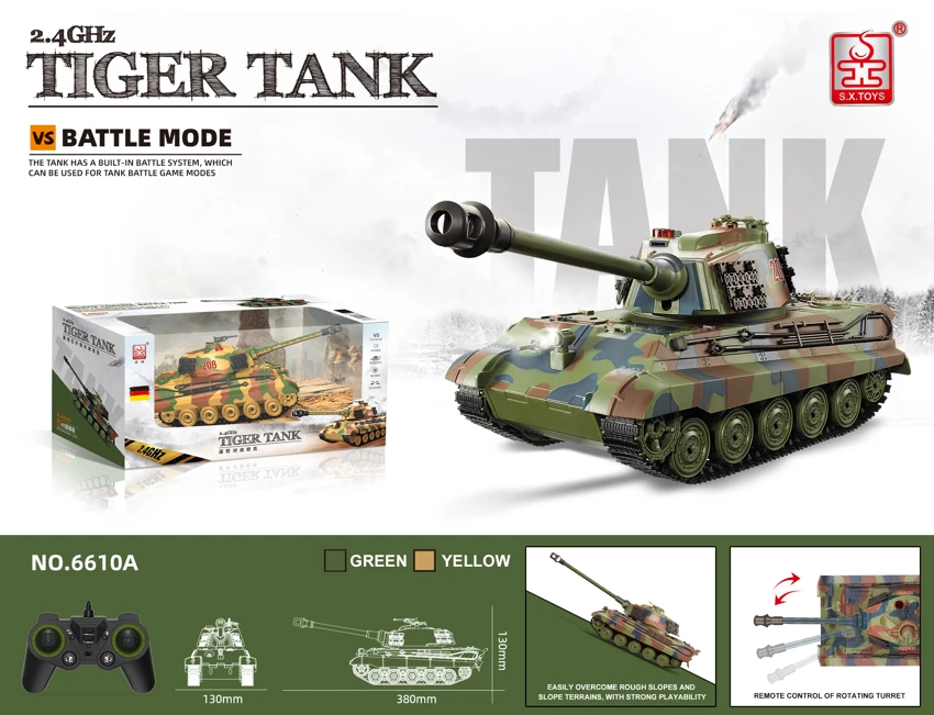 2.4G 1:16 Remote Control Battle Tank