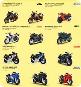 1:18 Mixed Motorcycles (24 Pieces)