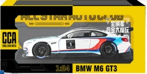 1:24 BMW M6 GT3 Alloy Car - Front Wheel No Light & Sound