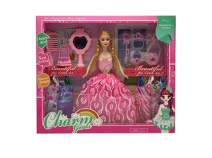 High-grade 11.5-inch movable hand solid body fashion wedding Barbie with small crown blister accessories, combs, mirrors, bags and hanging dresses