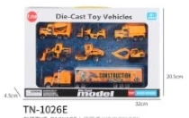Alloy American Tractor with 6PCS Engineering Cars