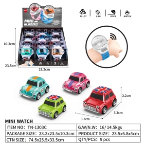 1:56 2-channel 2.4G Remote Control Alloy Racing Watch 9PCS