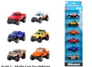 6PCS Alloy Gliding Off-road Car