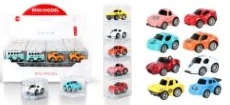 Q-version Building Block Box Alloy Pull-back Car 32PCS/Display Box 8-style Mixed