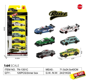 1:64 Classic Alloy Gliding Car 6-style Mixed
