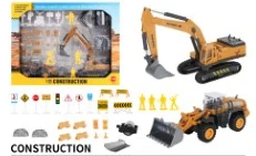 Alloy Inertia Gliding Engineering Excavator Road Sign Set