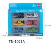 6PCS Gliding Alloy Sports Car