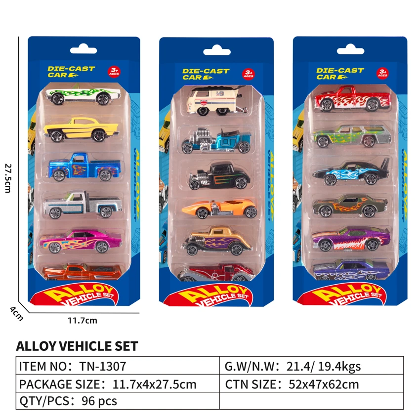 1:64 Classic aloi geluncur nenek kereta 3 campuran