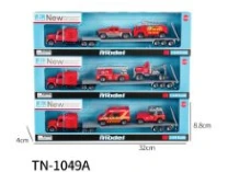 Alloy American Tractor with 2PCS Fire Trucks