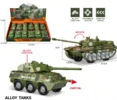 1:55 Alloy Tank Inertia Car 12PCS