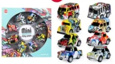 Q-version Graffiti Mini City Alliance Alloy Pull-back Car 8PCS