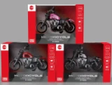 Alloy Pull-back Harley Motorcycle with Light & Sound 3-color Mixed