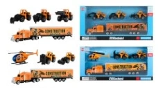 Tractor panjang + kereta yang memuat 3 proyek. Tractor panjang + kereta yang memuat 3 proyek.
