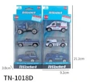 Gliding Police Alloy Car 3PCS