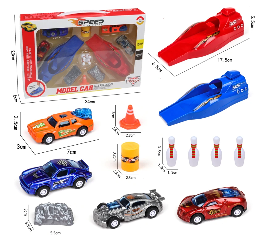 Dual Ejection Gliding Alloy Racing Car