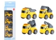 Q-version Alloy Engineering Car 4PCS