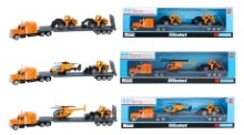 Alloy American Tractor with 2PCS Engineering Cars
