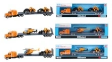 Alloy American Tractor with 2PCS Engineering Cars