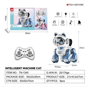 Intelligent Voice Remote Control Doraemon with Gesture & Touch Induction Blue
