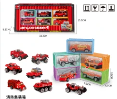Aloi kontena meluncur kenderaan bomba 12PCS