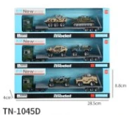 Alloy European Tractor with 2PCS Military Cars