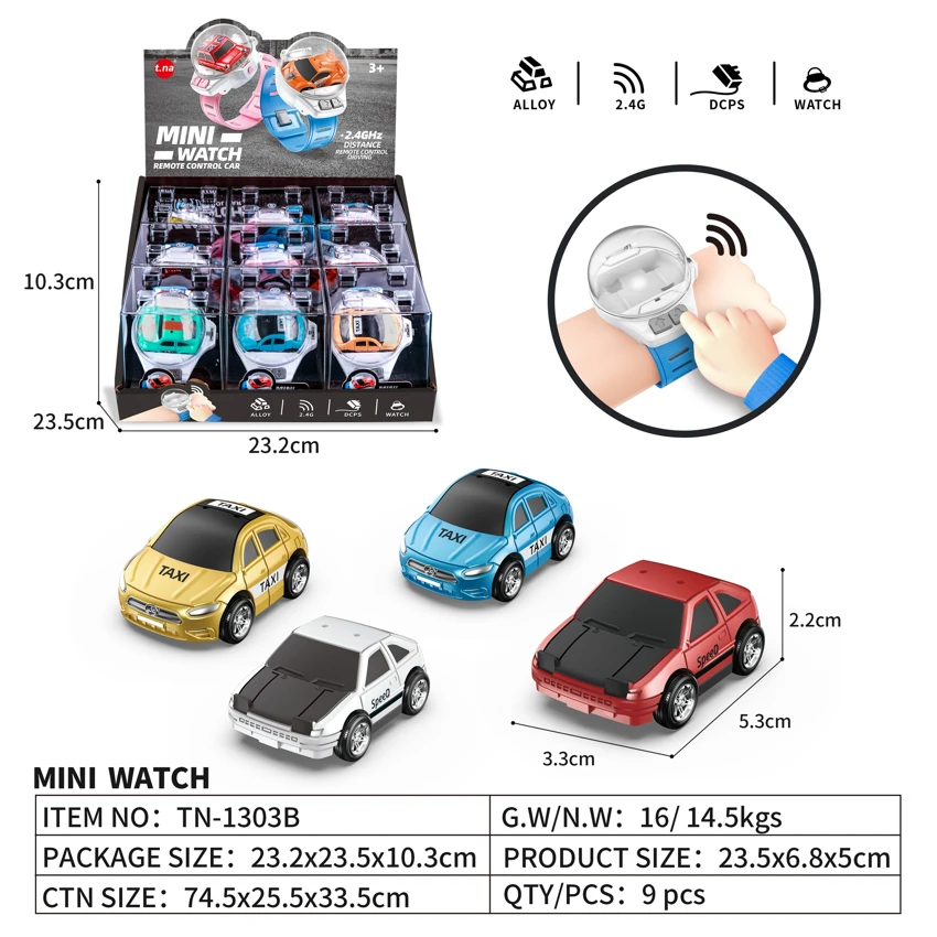 1:56 2-channel 2.4G Remote Control Alloy Racing Watch 9PCS