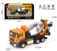 Light & Sound Alloy Pull-back Mixer Truck