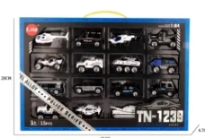 Simulation Alloy Gliding Police Car 15PCS
