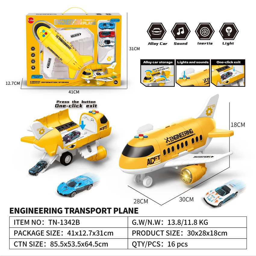 Kartun Penyimpanan Projek Pesawat Inersia Acoustic Optical Dengan 3 Kereta Alloy Gliding Rawak