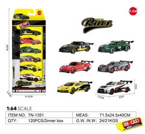 1:64 Classic Alloy Gliding Car 6-style Mixed