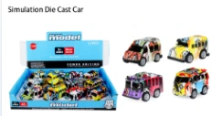 New Q-version Graffiti Alloy Pull-back Car 12PCS