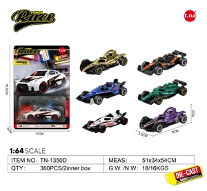 1:64 Classic Alloy Gliding Car 6-style Mixed