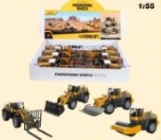 Alloy Inertia Engineering Road Roller / Forklift / Bulldozer / Loader 8PCS
