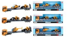 Alloy European Tractor with 2PCS Engineering Cars