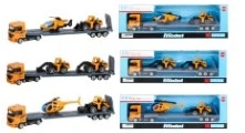 Alloy European Tractor with 2PCS Engineering Cars