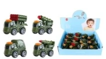 Q-version Alloy Military Inertia Car 12PCS